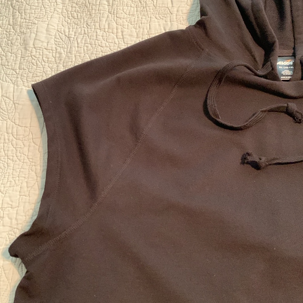 Avia Black Cropped Hoodie Size XL 16-18 - Picture 7 of 12